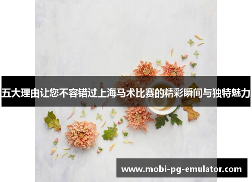 五大理由让您不容错过上海马术比赛的精彩瞬间与独特魅力