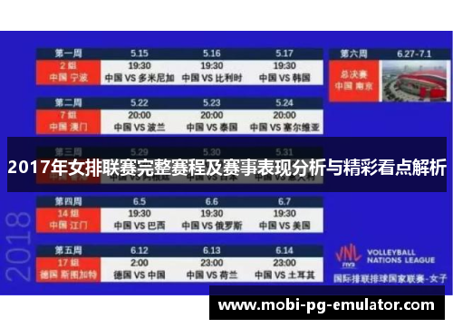 2017年女排联赛完整赛程及赛事表现分析与精彩看点解析